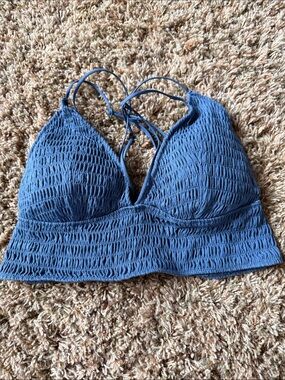 Victoria's Secret Blue Smocked Bralette